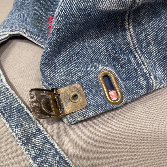 Carnival Cruise Line Strapback Hat Cap Blue Denim Souvenir Distressed Dad Mens - Picture 8 of 14